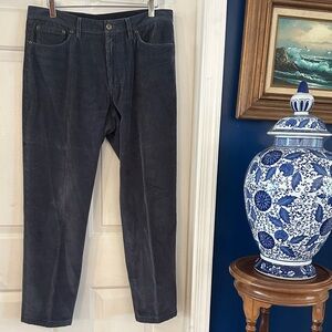 Men's J. McLaughlin Dark Gray Cotton Corduroy Pants RN 16859 Size 33